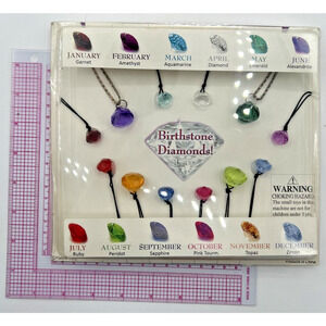 Vintage Vending Display Board Birthstone Diamonds 0073